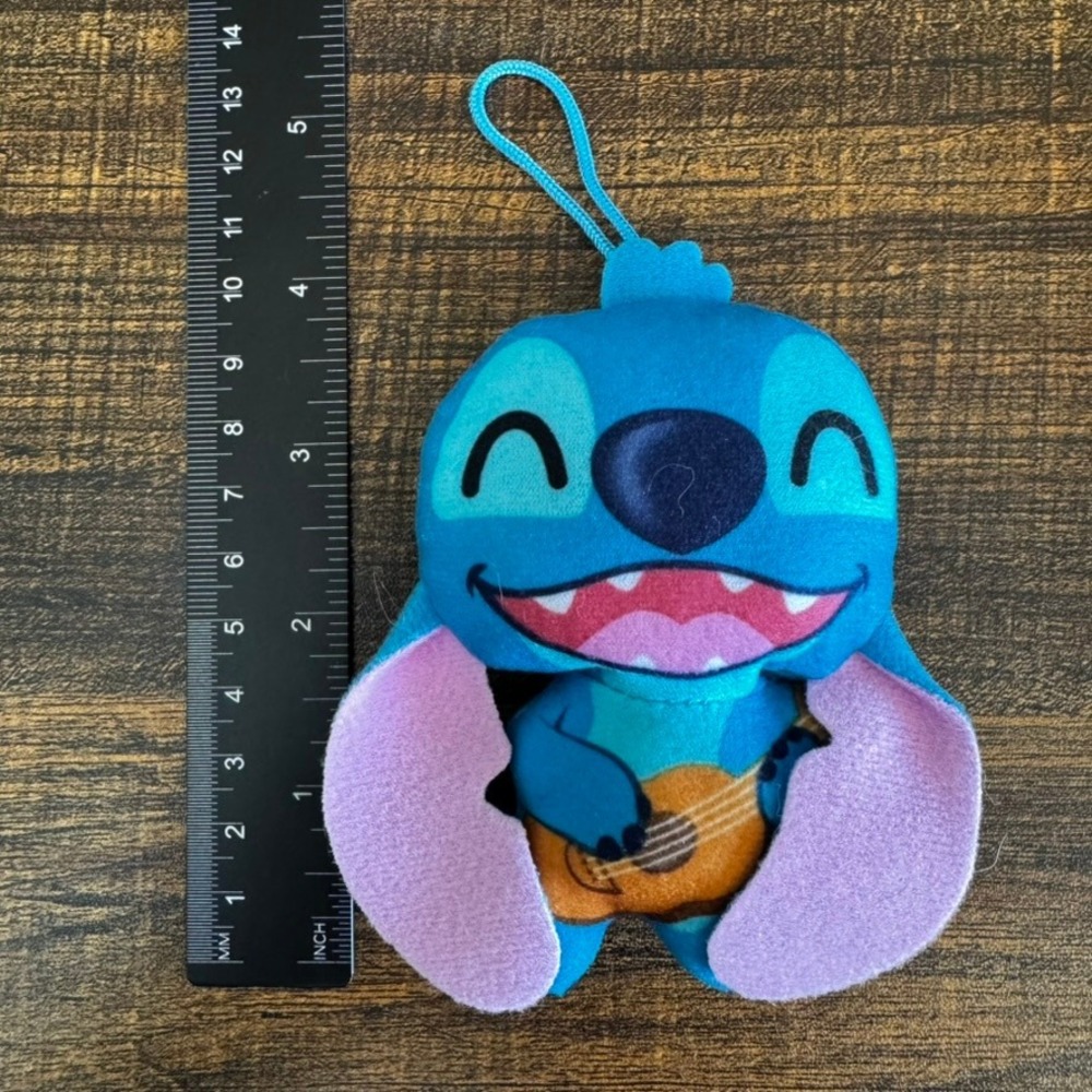Disney Stitch Ukulele Plush Toy McDonald's 2022 Blue Bag Charm 5"